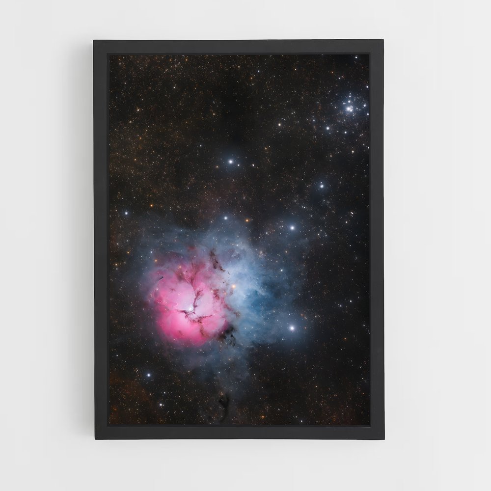 Poster Rose Astrale – affiche Nébuleuses (vue 2)